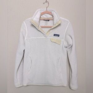 Patagonia Re-Tool Snap-T Fleece Pullover White and Beige S